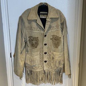 Vintage Animal Hide Jacket. Made By Falcon of Canada. Very Good Condition.